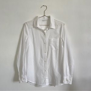 GAP White Button Down Blouse XS